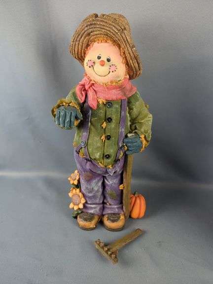 Whimsical Resin Scarecrow Figures