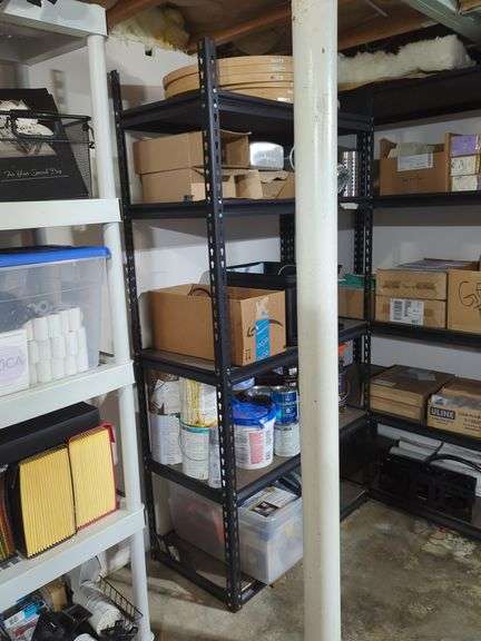 Black Boltless Shelving Unit,  Contents NOT Included, Bidder Repsonsible For Proper Removal, Thursday Pick Up Only