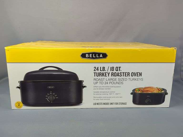 Bella 24 lb / 18 QT Turkey Roaster Oven, With Original Box