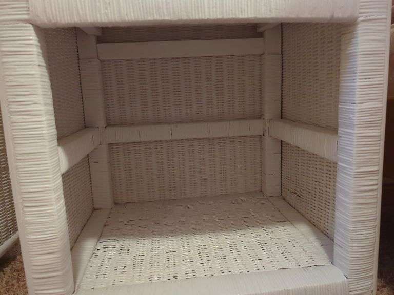 Wicker Nightstands, Qty 2