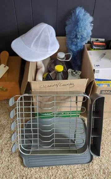 Household Cleaning Supplies & Dish Rack