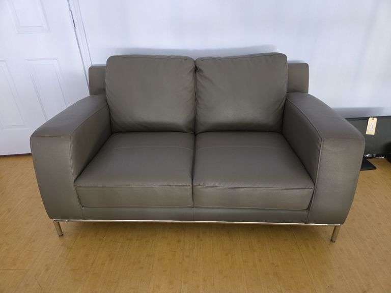 Modern Gray Loveseat Sofa