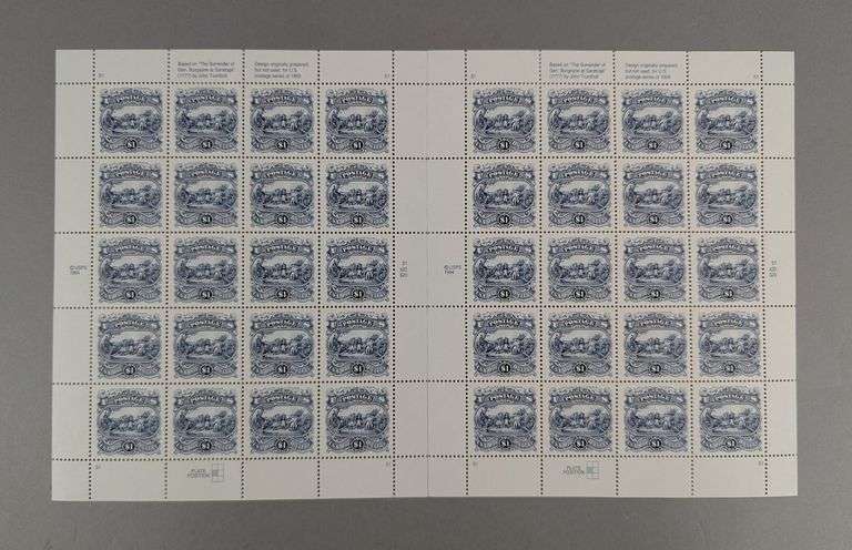 US Postage Stamps - $1 Saratoga & $2 Bobcat