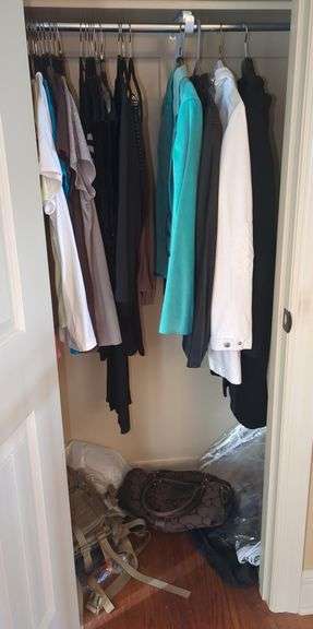 Women's Outerwear, Shirts, Bags, Backpack And More, Contents Of Closet