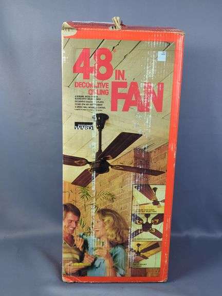 Montgomery Ward 48" Decorative Ceiling Fan in Original Box