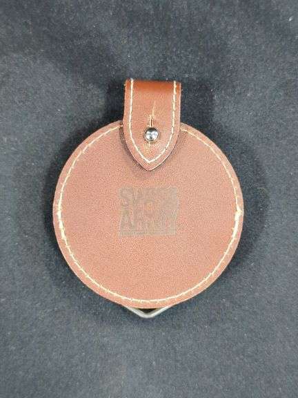 Swiss Army Pocket Watch With Leather Case