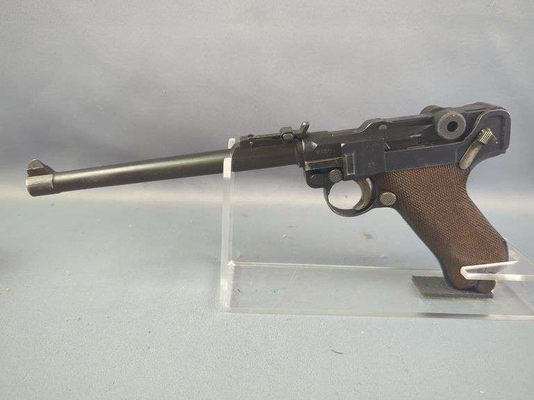 DWM 1918 Artillery Model Luger 9mm Pistol SN# 8107, In Leather Holster