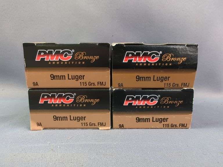 PMC Bronze 9mm Luger Ammo, Approx 200 Rds, Local Pickup Only
