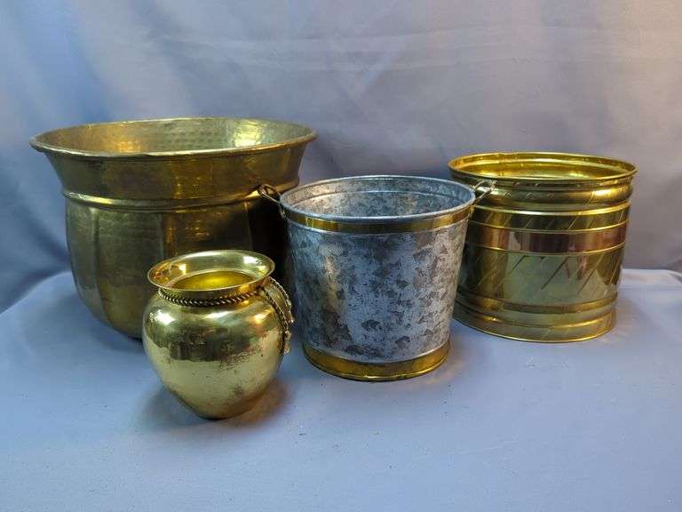 Decorative Metal Buckets and Vessels
