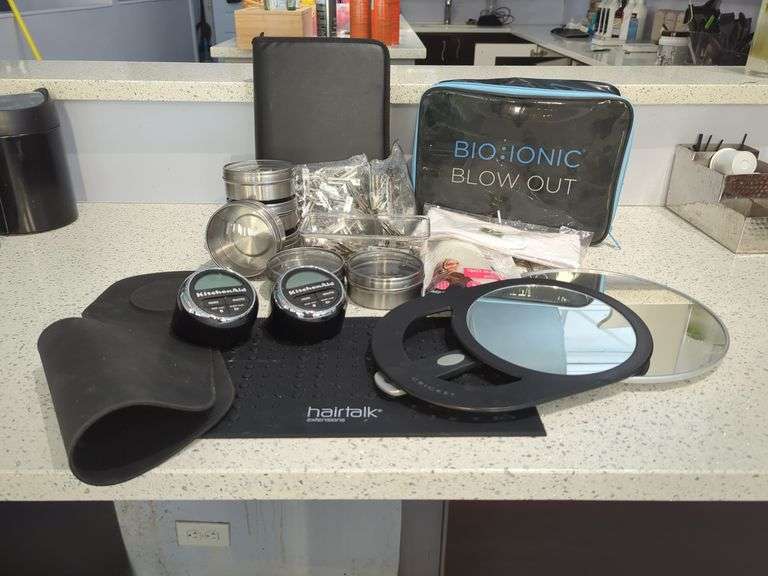 Bio Ionic Blow Out System, Kitchenaid Timers, Mirrors, Clips, & More