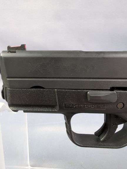 Croatia SH Springfield Armory/ Springfield Armory XD5 3.3 .45 ACP Pistol SN# S3196407, Fiber Optic Front Sight