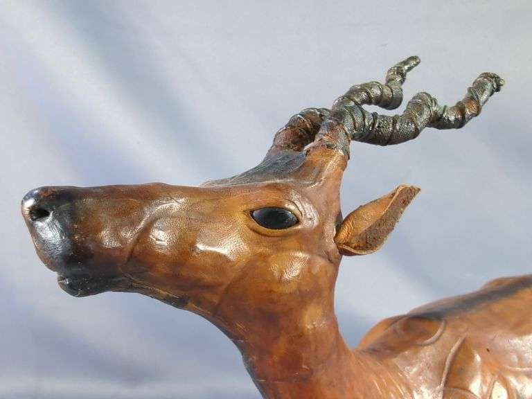 Leather Wrapped Antelope Figurine