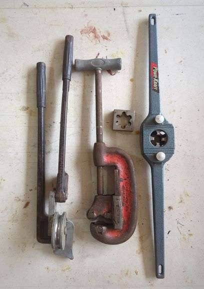 Ridgid Pipe Bender, Pipe Cutter, And Tap Wrench