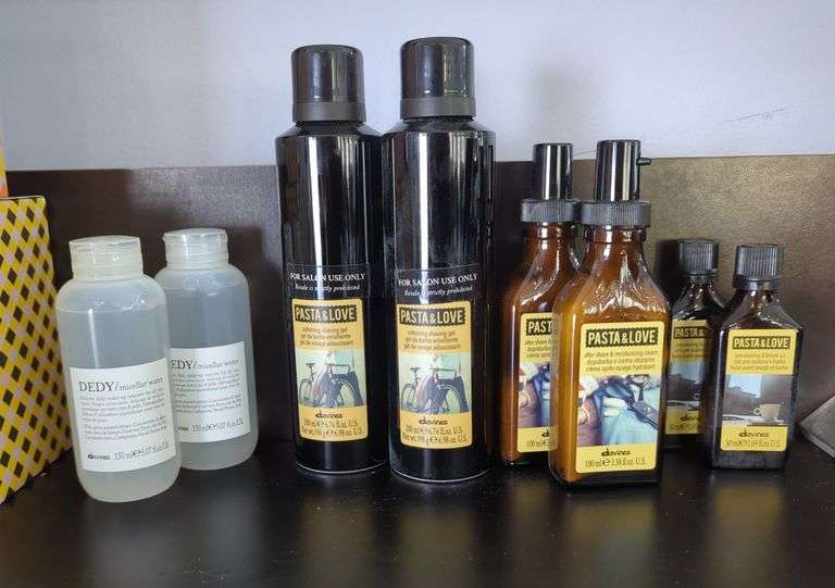 Davines Pasta & Love Shaving Products and DEDY/micellar water, Total Qty 8