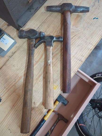 Assorted Hammers Including Claw, Ball Peen & Other Styles, Qty 3