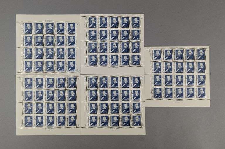 1989 Johns Hopkins $1 US Postage Stamp Sheets