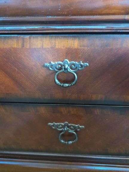 Wood Three Drawer Nightstand, 24" x 25" x 17"