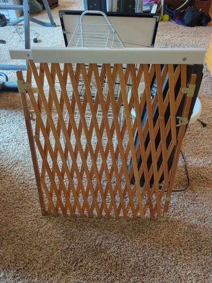 Household Items: Ironing Board, Lasko Heater, Gate, Picture, Laundry Basket & More