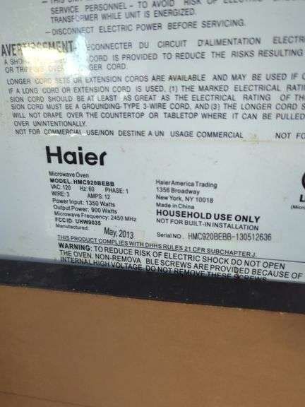 Haier Microwave Oven
