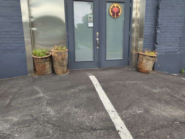 Concrete Outdoor Planters, Qty 3