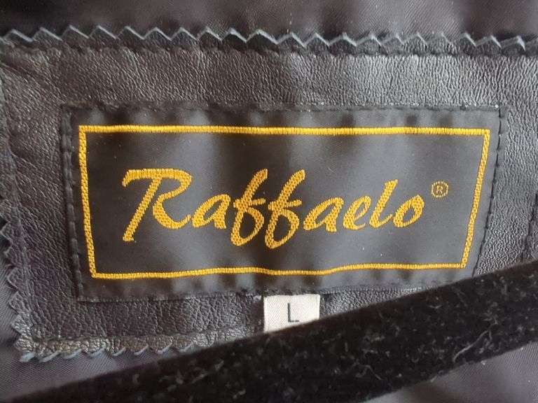 Raffaelo Leather Bomber Jacket, Size L