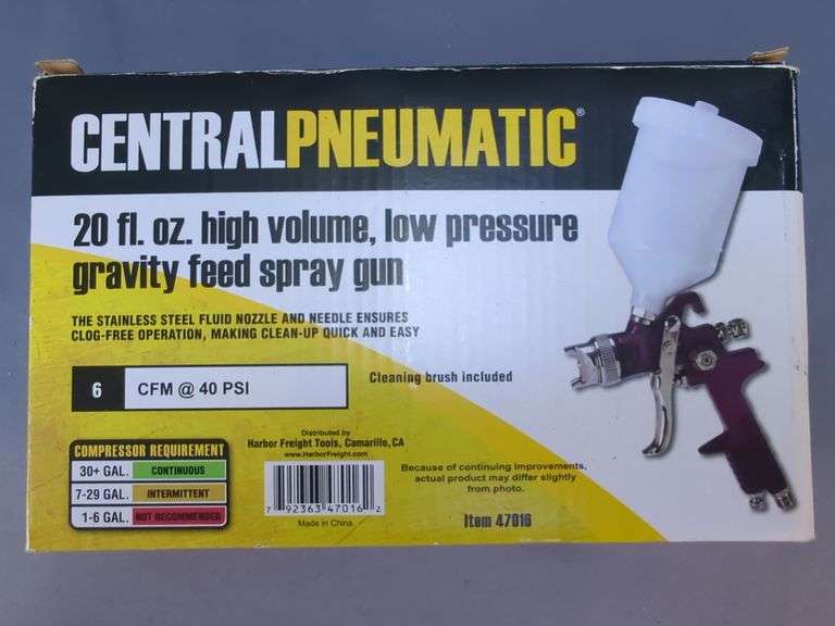 Central Pneumatic 20 fl. oz. Gravity Feed Spray Gun