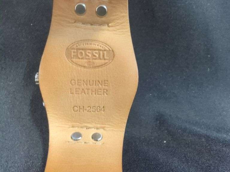 Men's Fossil Wrist Watch With Leather Band Marked CH-2564