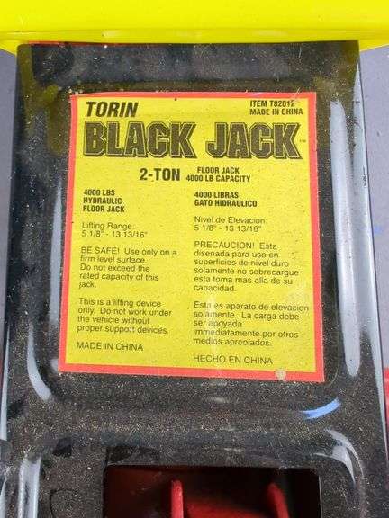 Torin Black Jack 2-Ton Floor Jack with Lug Wrench