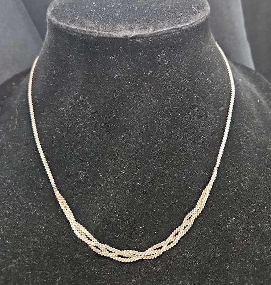 Sterling Silver Braided Necklace