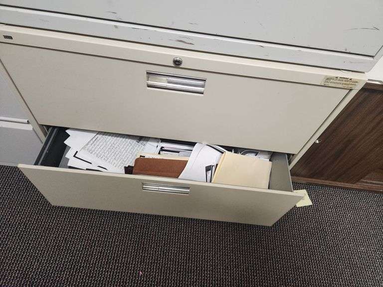 Hon 2 Drawer Lateral File Cabinets, No Keys, Qty 2