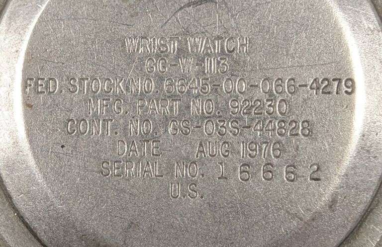 1976 Hamilton US Military Wrist Watch, Unknown Working Order