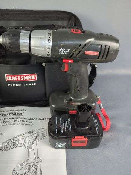 Craftsman 19.2V Cordless Drill Driver Combo Kit with Bag and Accessories