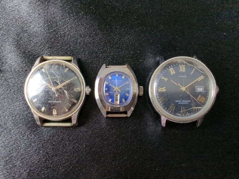 Bulova, Princeton Royal, and Timex Assorted Wristwatches, Unknown Working Order