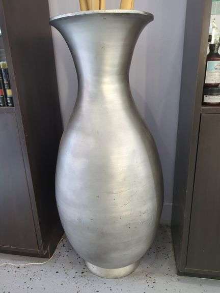 Oversized Vase with Bamboo Stalks