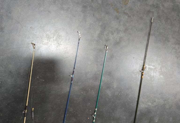 Fishing Rods And Reels, Qty 4, Reel Brands Include Zebco, Viking, And Unmarked, Some Need Repair