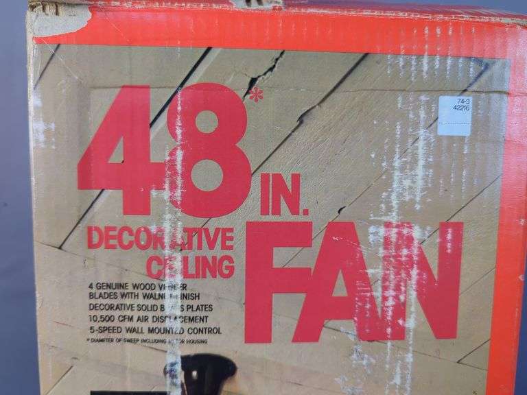 Montgomery Ward 48" Decorative Ceiling Fan in Original Box