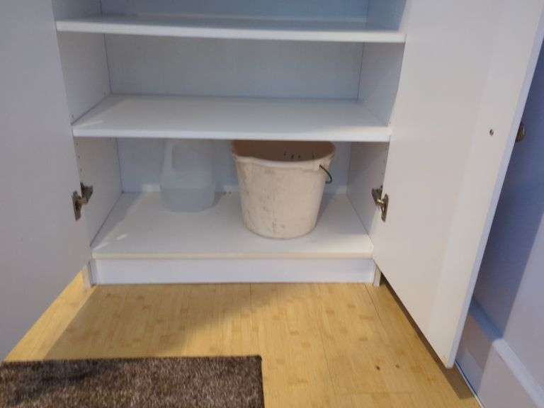 White Pantry Cabinet with Contents Included