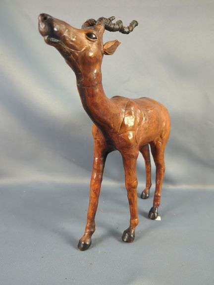 Leather Wrapped Antelope Figurine