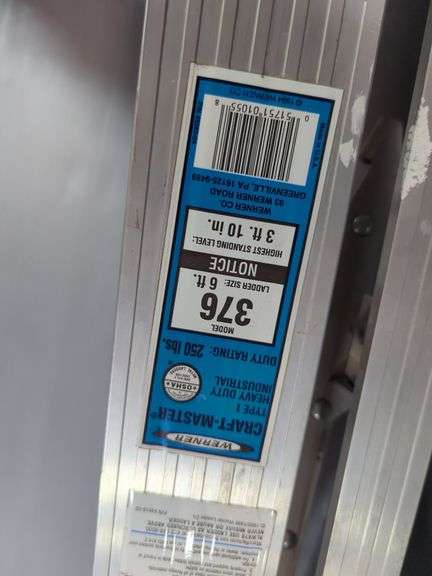 Werner 376 Craft-Master Aluminum Ladder