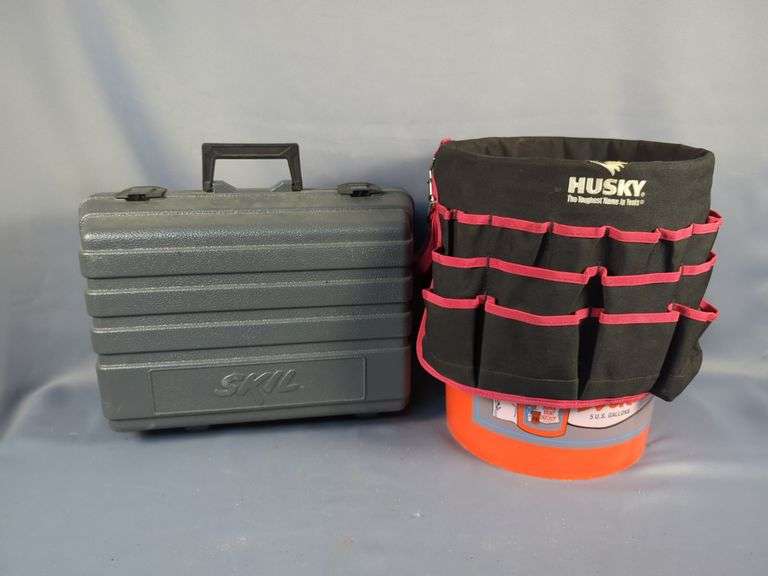 Skil Hard Case and Husky Tool Bucket Organizer
