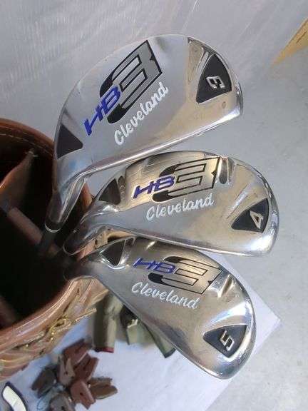 Cleveland Golf Clubs with Bag, Accessories, and Umbrella