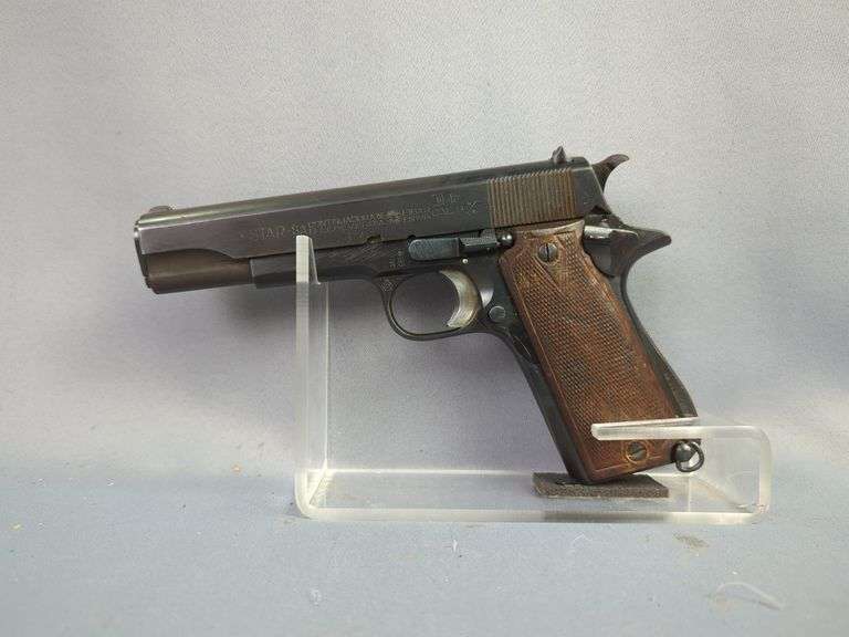 Star/ Cole Model B 9mm Pistol SN# 239835, Flaming Bomb, 2 Total Mags, In Leather Holster