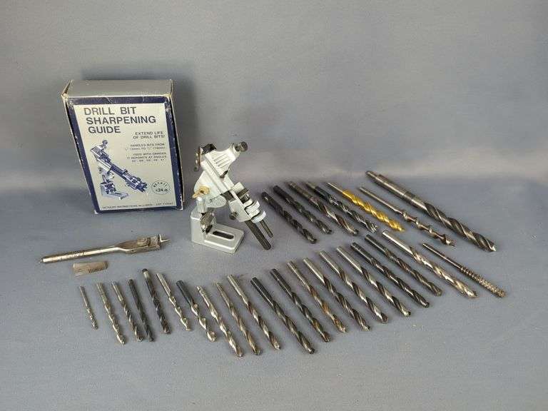 Drill Bit Sharpener Guide With Drill Bits