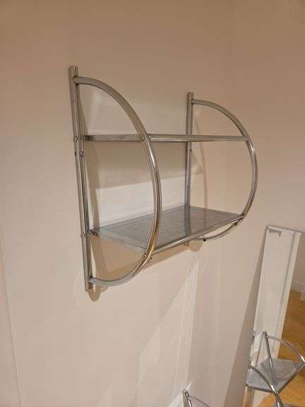 Assorted Mirrors And Metal Display Shelves