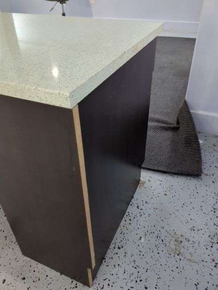 Reception or Salon Desk with Faux Stone Top