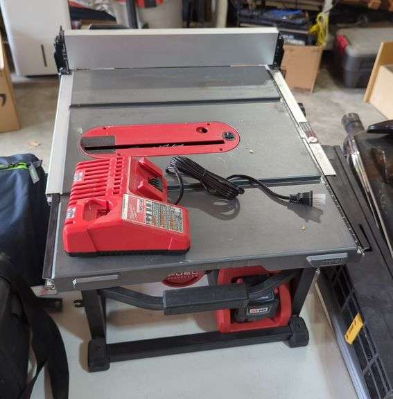 Milwaukee Table Saw with Charger and Battery