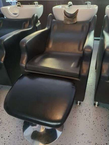 Minerva Salon Shampoo Bowl and Chair with Footrest