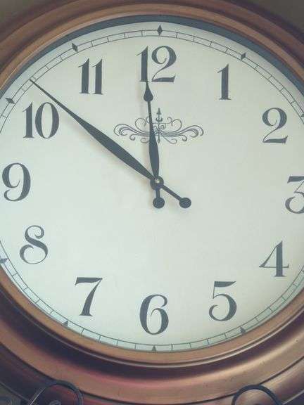 Large Decorative Wall Clock with Easel