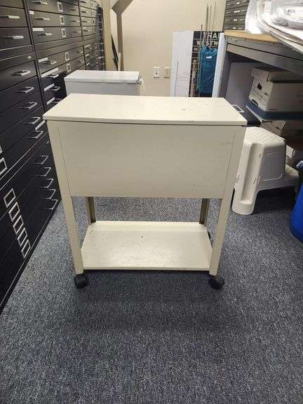 Metal File Cabinet With 2 Drawers And File Cart, 29" x 18" x 24"
