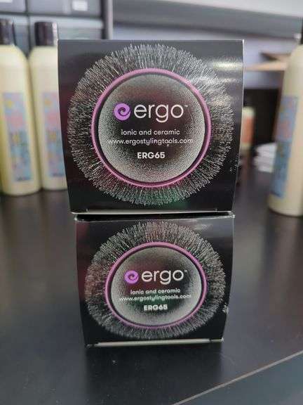 Ergo Ionic Ceramic Round Brushes, Qty 2, 3.5"